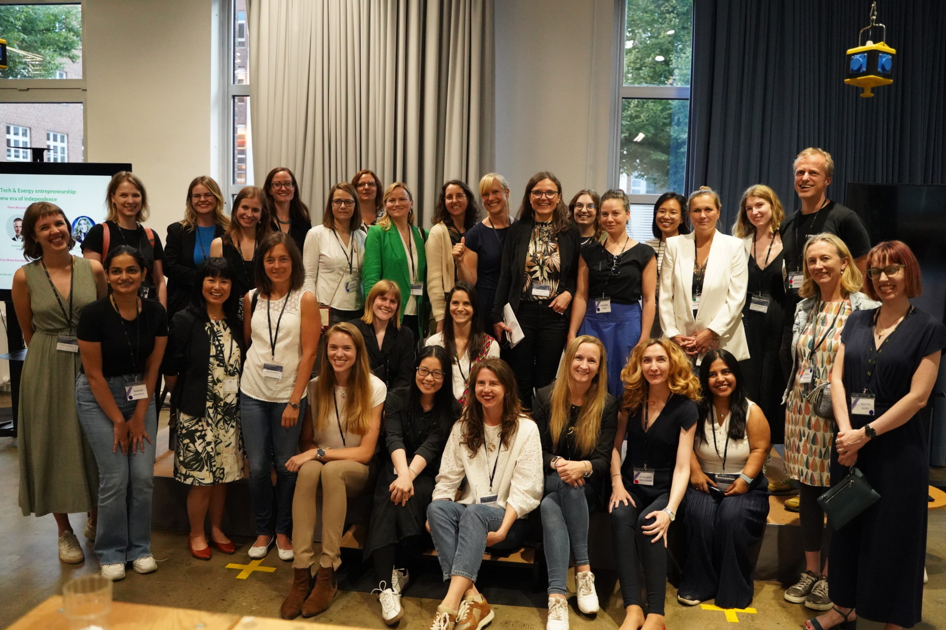 A group photo of the participants at the Women in Green Tech event